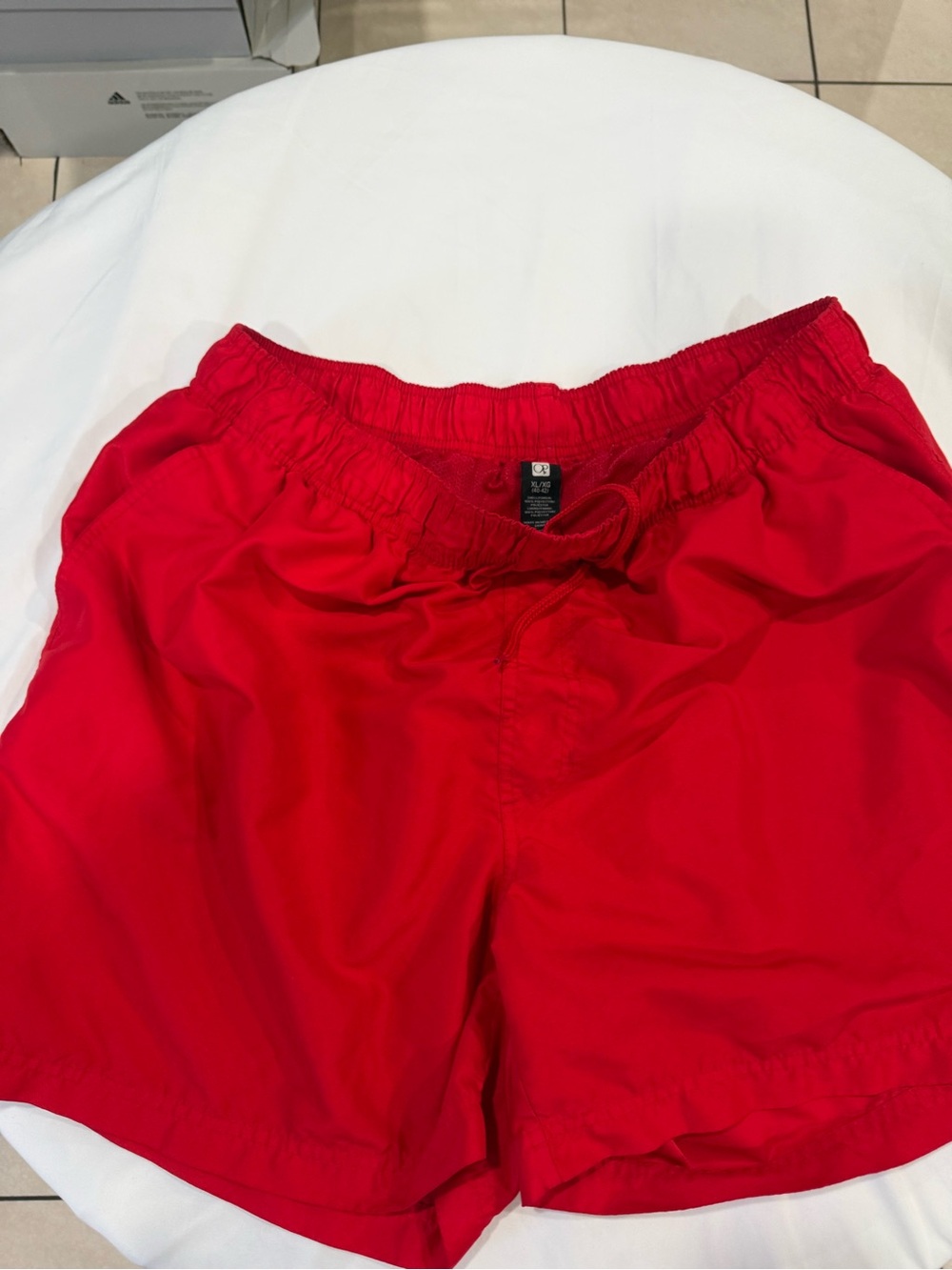 OP Men's Bright Red Athletic Swim Shorts